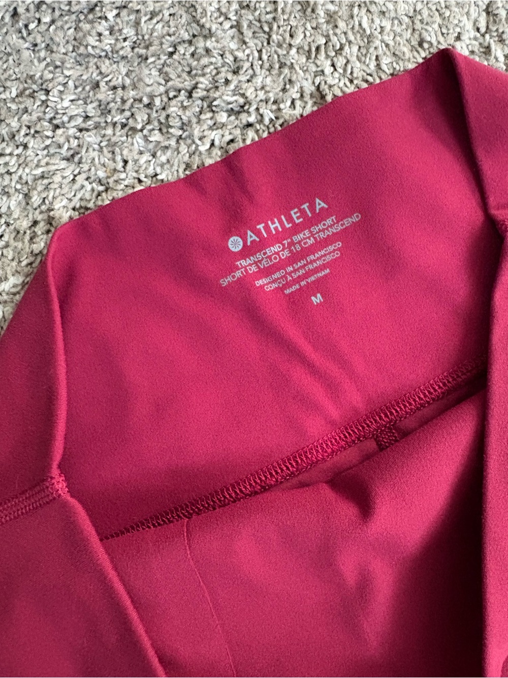 Athleta Burgundy Women's Bike Shorts - Picture 3 of 3